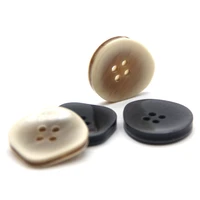 hengc 25mm 30mm large beige resin horn buttons for clothing women overcoat windcoat sweaters diy sewing accessories wholesale