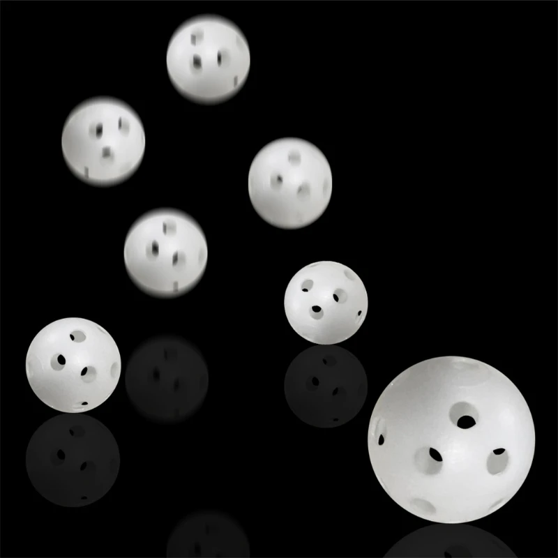 

10 Pack Practice Golf Balls - Airflow Hollow 1.57 inch Mini Plastic Golf Balls for Driving Range, Indoor/Outdoor Use