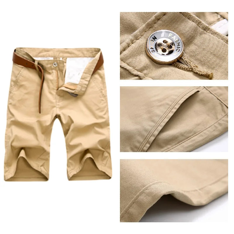 Летние Новые мужские базовые шорты Умные повседневные модные однотонные с