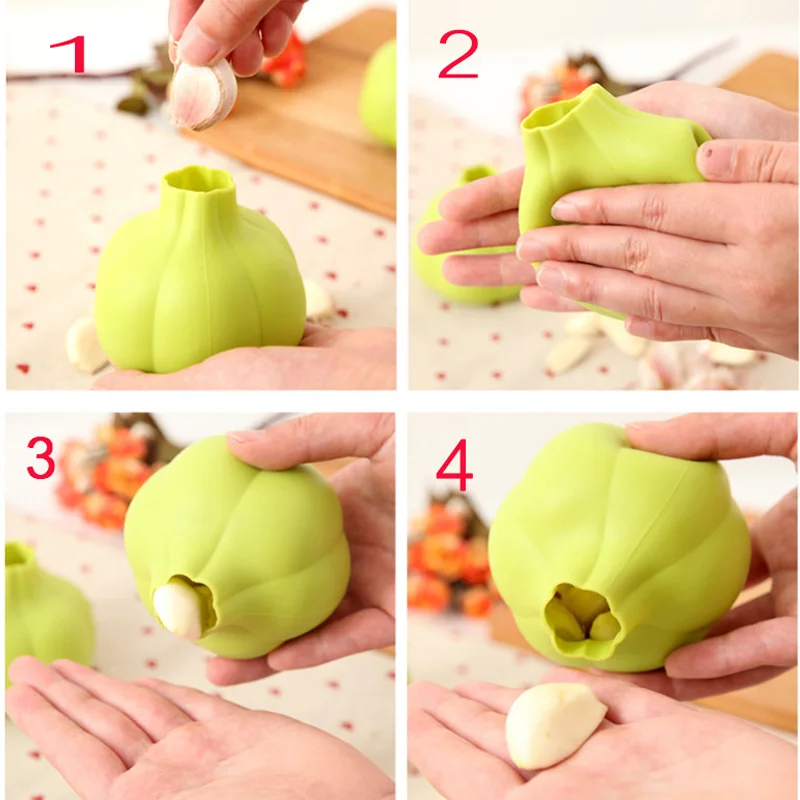 

Meijuner Garlic Press Walnut Open Tools Crusher Mincer Chopper Silicone Stripper Tube Silicone Garlic Peeler Kitchen Tool MJ194