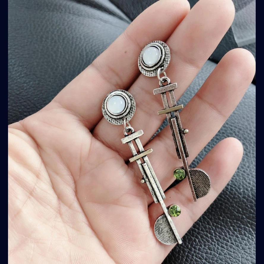 

Bohemia Vintage Topaz Hollow Geometric Semicircle Drop Earrings Peridot Dangle Earrings Retro Charms Sexy Womens' Jewelry Gifts