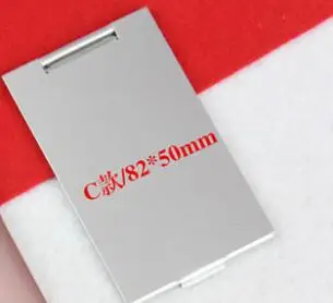 Зеркало для макияжа компактное складное ультратонкое алюминиевое прямоугольное