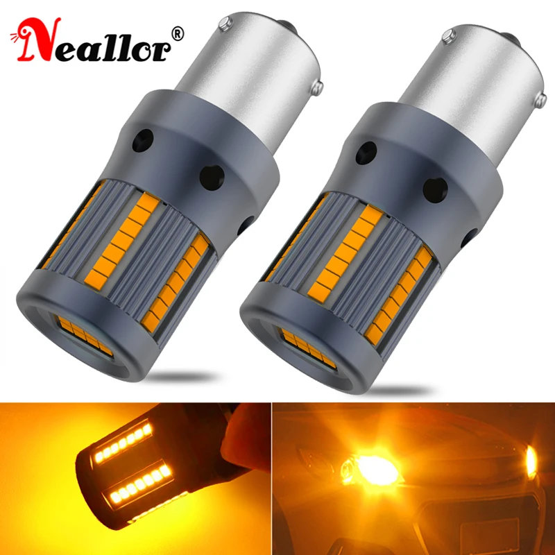 

2PCS Bau15s PY21W 7506 7507 Ba15s 1156 LED Canbus No Error T20 W21W 7443 Bulb Car Turn Signal Reverse Parking Brake Lights Diode