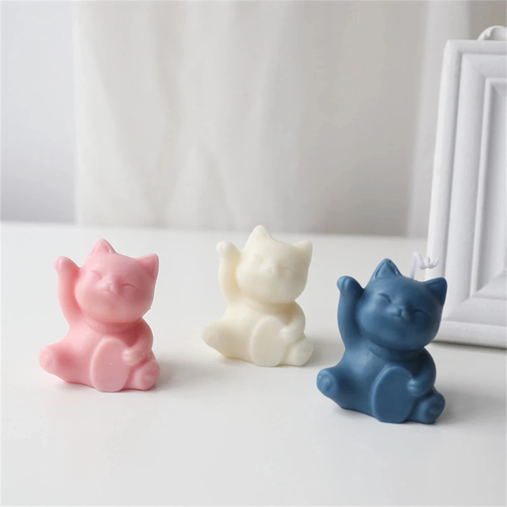 Силиконовая форма для свечей Кот и мышь