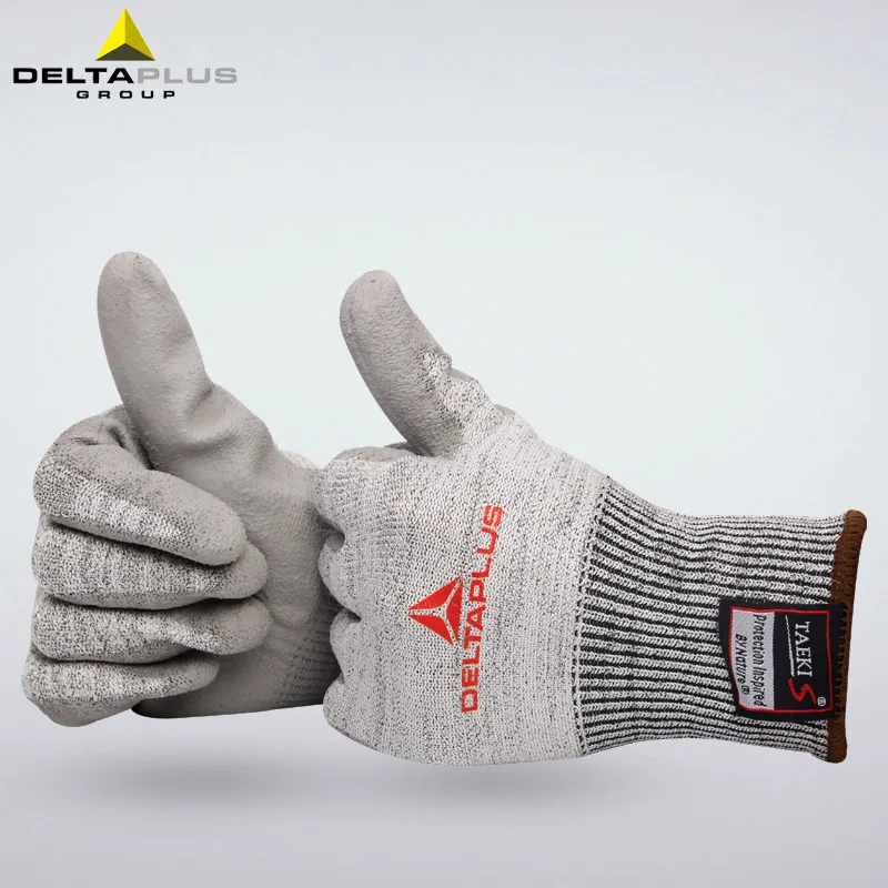 

Deltaplus Cut-resistant Gloves PU coating Flexibility Work Glove Anti-cut for Kitchen,Industries,Transportation