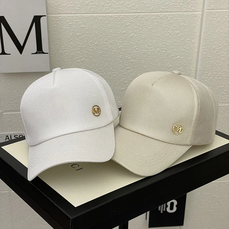 

Women's Summer Mesh Hat Korean Version of The Tide Brand M Outdoor Sun Hats Casual Sunshade Baseball Caps Show Face Small Cap