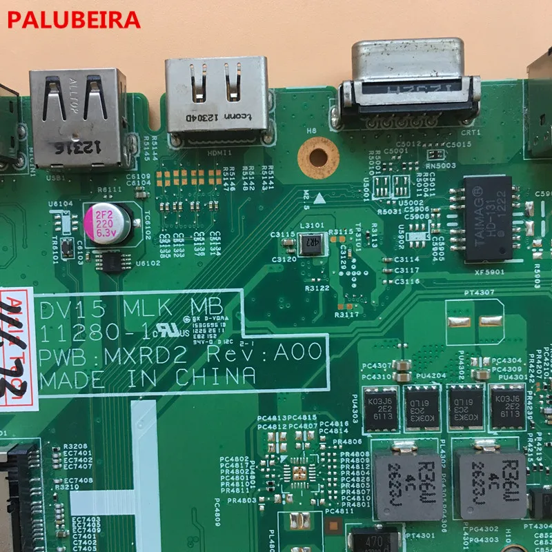 Материнская плата PALUBEIRA 2520 0WCP0C WCP0C для ноутбука DELL Inspiron 3520 11280 SLJ8F DV15-1 MXRD2 100%