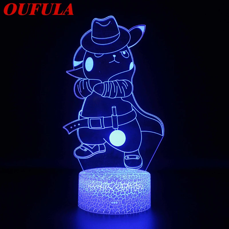 

Hongcui Night LED Lights Novelty 3D lamp Cute Toy Gift 7 Color Cartoon Atmosphere Lamp For Children Kids Room