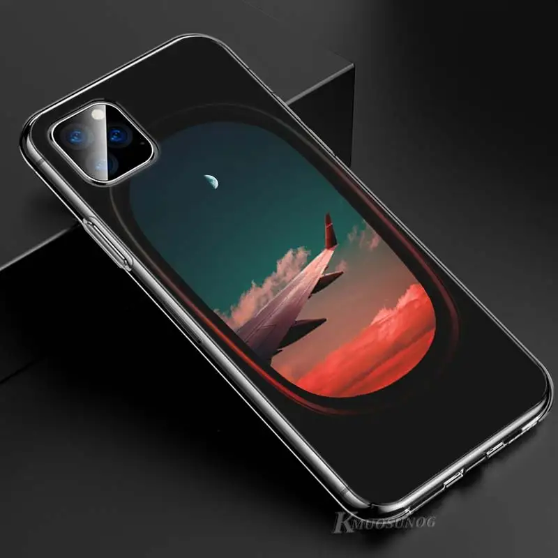 Прозрачный ТПУ чехол самолет для iPhone 11 11Pro XS MAX XR X 8 7 6S 6 Plus 5S чехол для телефона - Цвет: Style 12