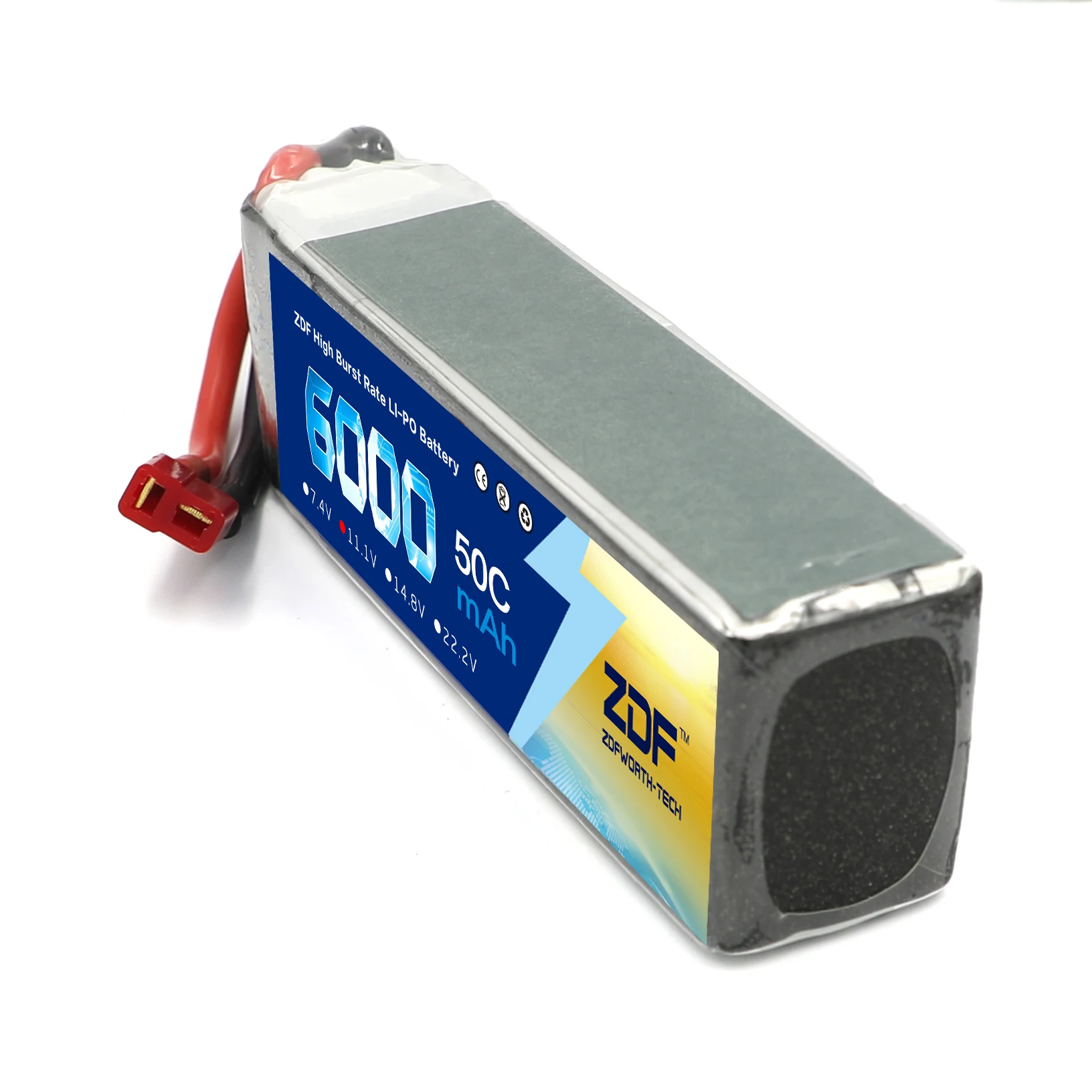 Аккумулятор ZDF lipo 11 1 В 6000 мАч 50C 3S max 100C для радиоуправляемого квадрокоптера 1:8 1:10 |