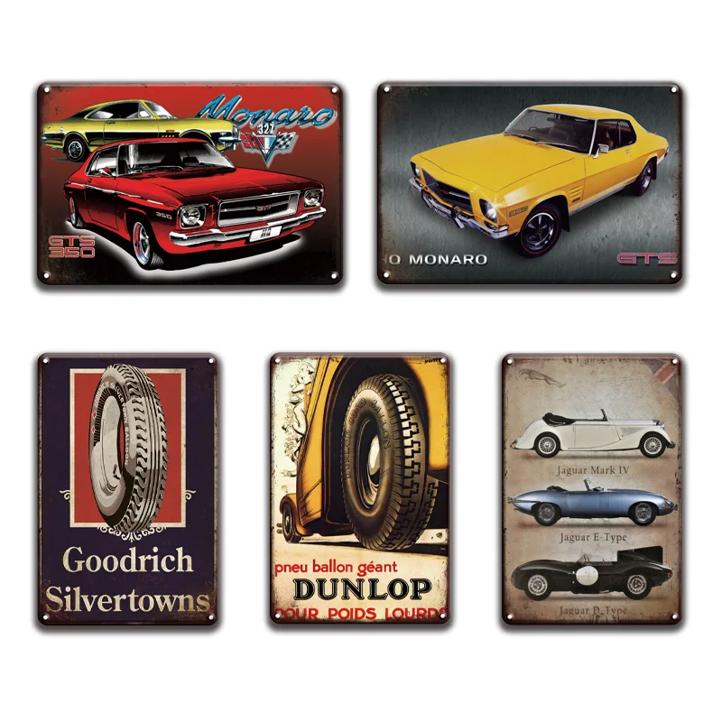 

Shelby Mustang Pin-Up Good Year Metal Poster Tin Sign Vintage Garage Man Cave Store Home Improvement Wall Decor