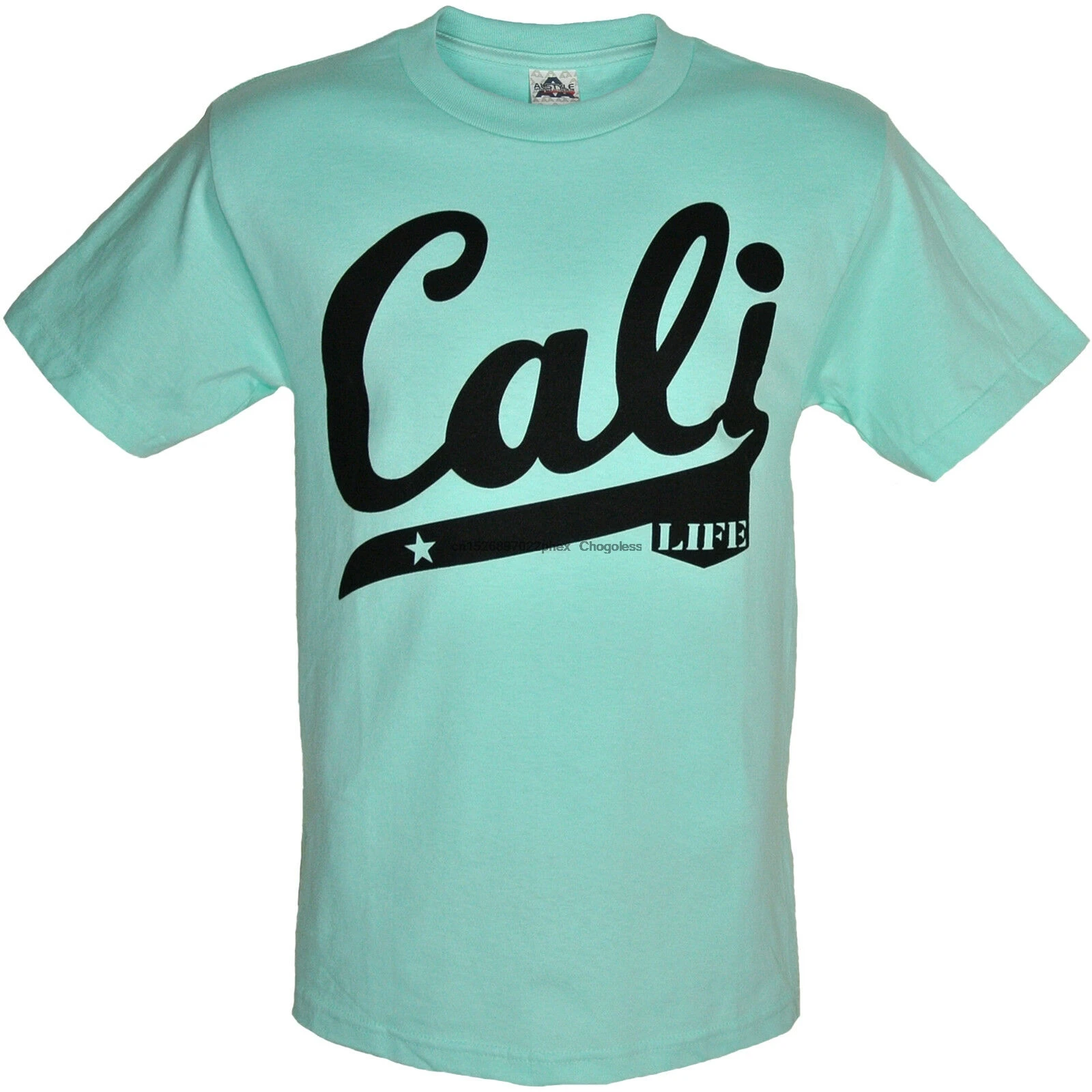 ShirtBANC с надписью Cali Life звезда мужская Калифорния рубашка|Мужские футболки| |