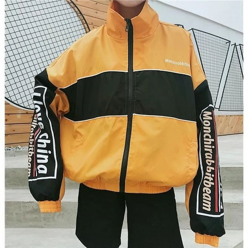 

2020 Spring Bomber Jacket For Women Spliced Printed Plus Size Overcoat Casual Long Sleeve jacket Autumn Baseball Jacket