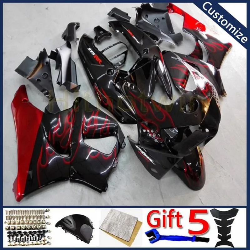 

Комплект кузова мотоцикла для CBR919RR 1998 1999 CBR 919 RR 98 99, комплект обтекателей двигателя из АБС-пластика с красным пламенем