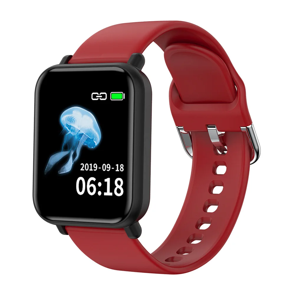 Smart watch red COLMI Smartwatch IP68 водонепроницаемый монитор сердечного ритма и артериального давления для мужчин и женщин фитнес-трекер для Apple IPhone Xiaomi PK B57 - Цвет: Smart watch red