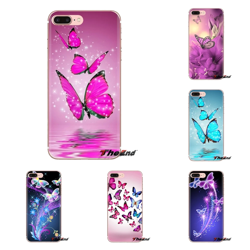 Soft Transparent Shell Covers For Samsung Galaxy A3 A5 A7 A9 A8 Star A6 Plus 2018 2015 2016 2017 Butterfly Wallpaper Background |
