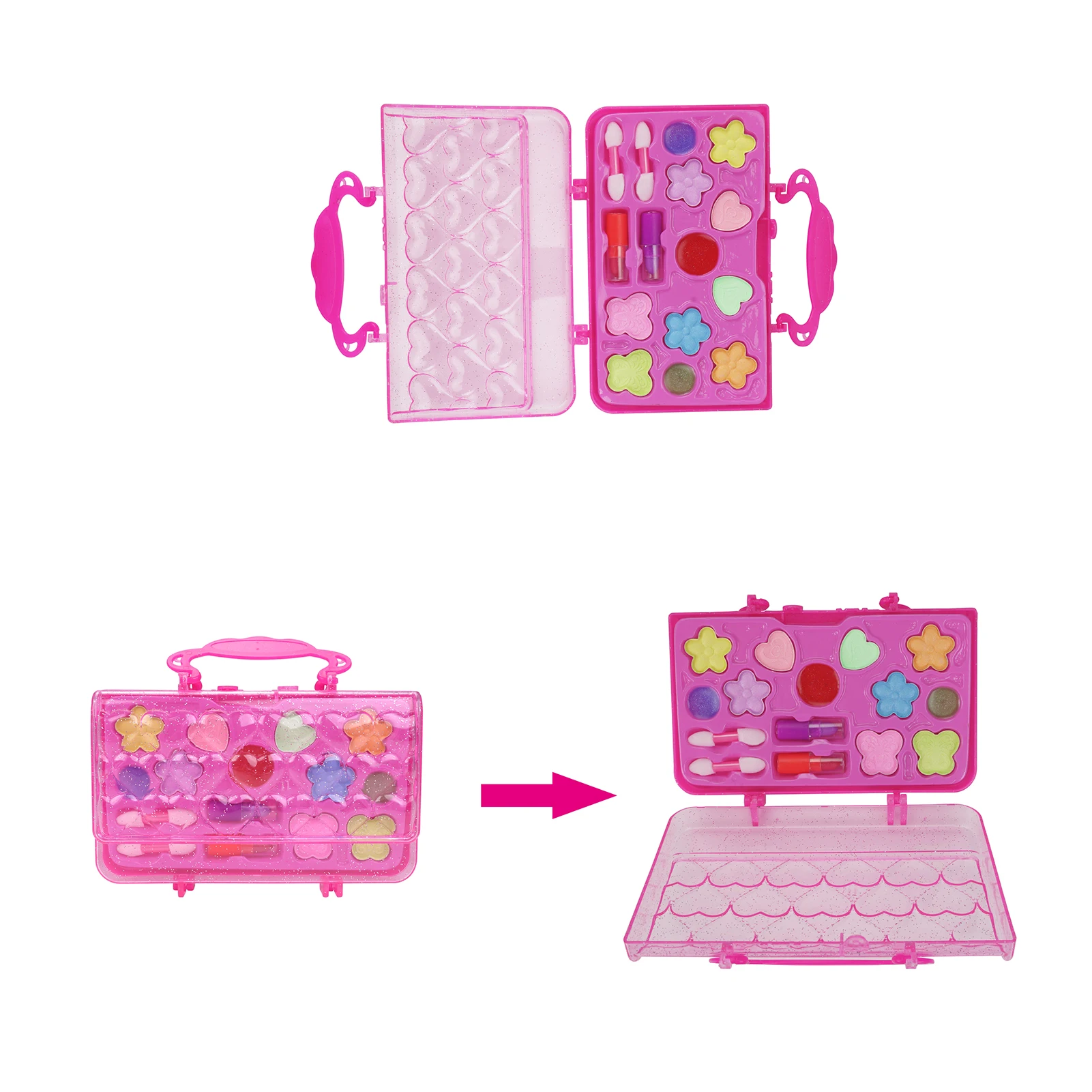 

Makeup Toys Children's Play House Jewelry Bag Mini Portable Dressing Princess Bag Cosmetic Bag Girl Simulation Dresser Toy Gift