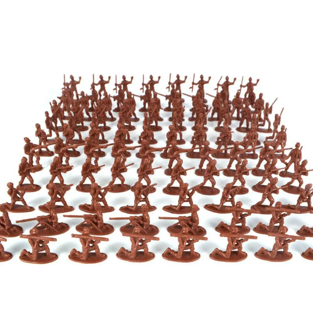 

Упаковка из 100 - 2 см, зеленая армейская Для мужчин комплект солдат действий вечерние Play для детей игра песка отличный Набор фигурок сцены-L5V0