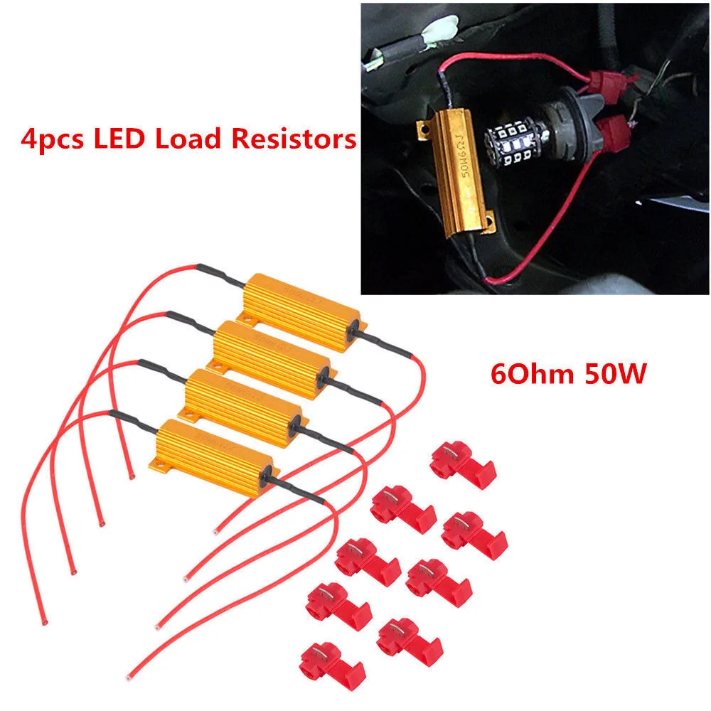 

LED Load Resistors SUV Truck Turn Signal 4pcs 50W 6 Ohm Canbus Car DRL