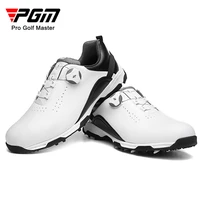 pgm golf shoes mens waterproof breathable golf shoes male rotating shoelaces sports sneakers non slip trainers xz143