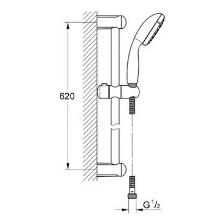 Bathtub Faucets Grohe 793425 Home Improvement Fixture Bathroom crane cranes shower mixer Faucet BauClassik set (124404) For |