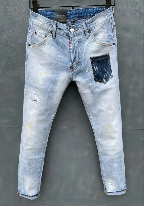 

2021 New ripped jeans classic,Authentic DSQUARED2,Retro,Italian brand ,Women/Men Jeans,locomotive,Jogging jeans,DSQ030