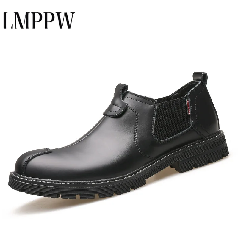 Брендовые мужские кожаные ботильоны оксфорды в британском стиле повседневные