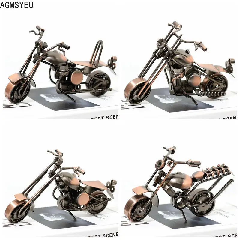 AGMSYEU Творческий Ретро металлический мотоцикл модель ручной работы Путешествия