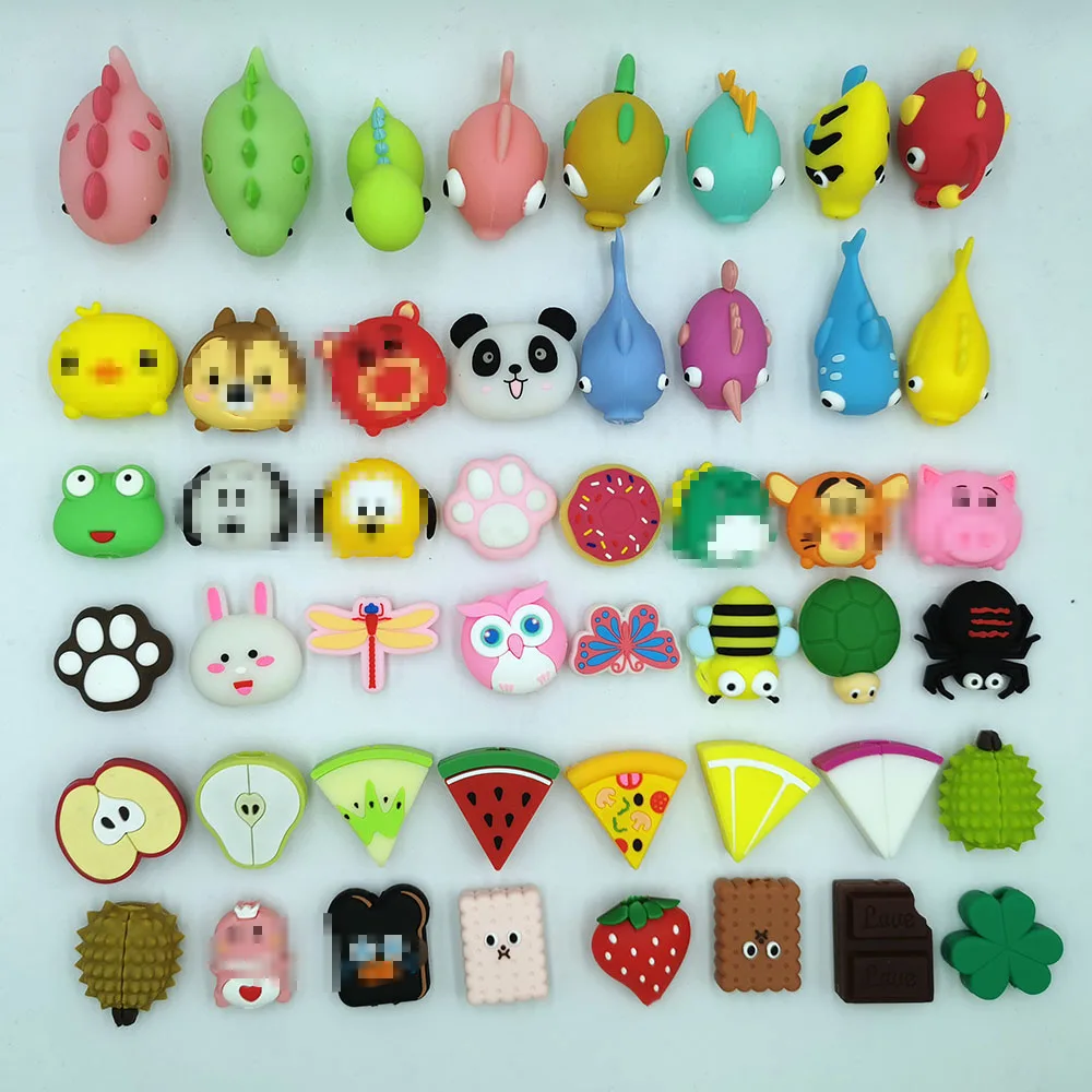 New Cute Cartoon Bite Animal Cable Protector for iPhone USB Data Chompers Charger Wire Winder Organizer Doll Model | Электроника
