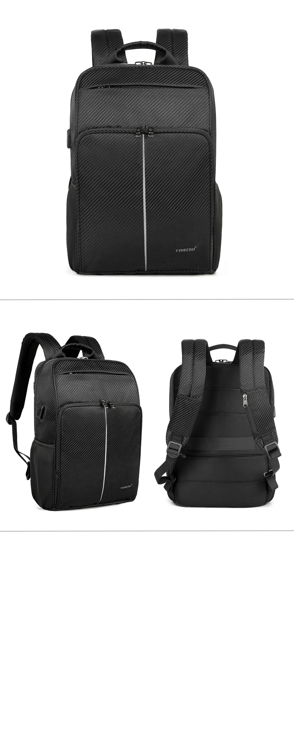 Tigernu New Classic Backpack Men High Quality Waterproof 15.6 inch Anti theft Laptop Backpack Fashion With 4.0 USB Charging