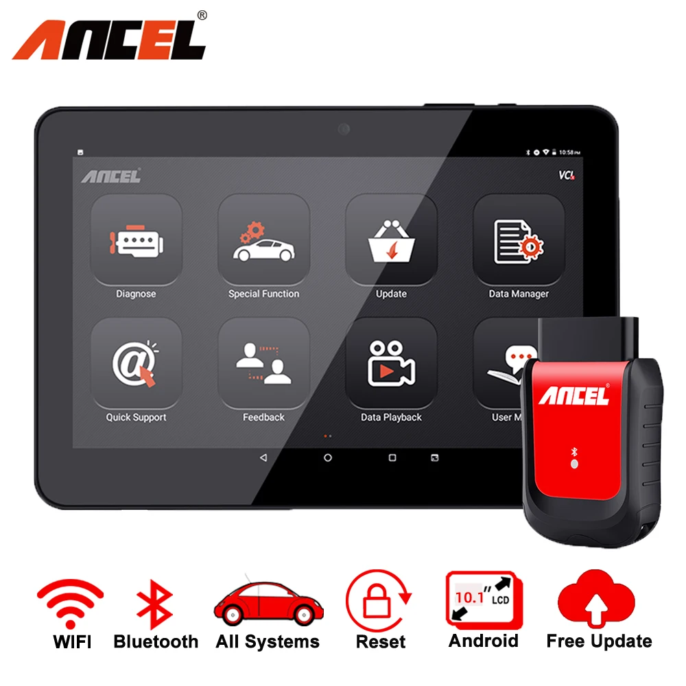 ANCEL X6 OBD2 автомобильный диагностический инструмент ABS Oil EPB DPF SAS сброс батареи