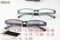 2021 new trend black square high quality mens womens hd myopia glasses finished optical photochromic sunglasses