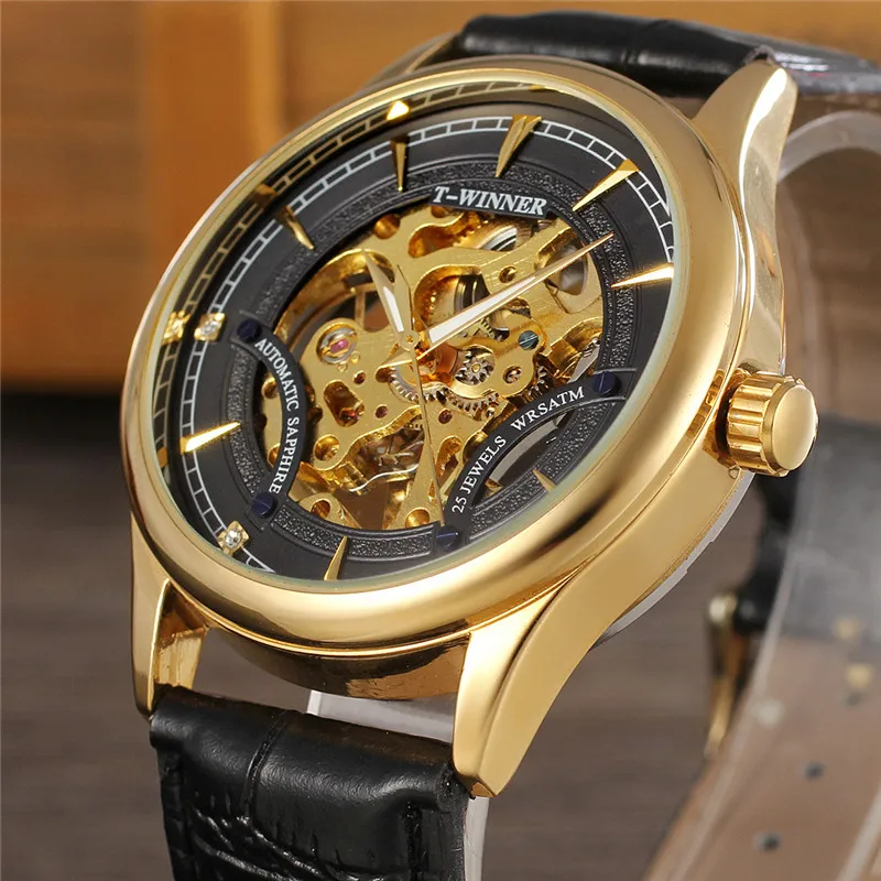 Механические Мужские наручные часы WINNER Fashion в стиле милитари спортивные мужские