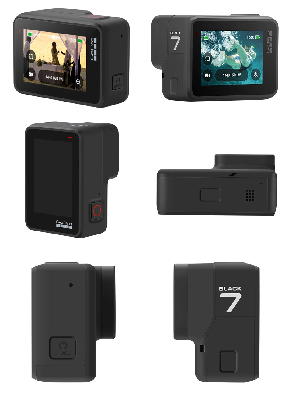 GoPro HERO 7 черная Водонепроницаемая Экшн-камера с сенсорным экраном Спортивная камера Go Pro HERO 7 12 МП стабилизация прямых потоковых фотографий