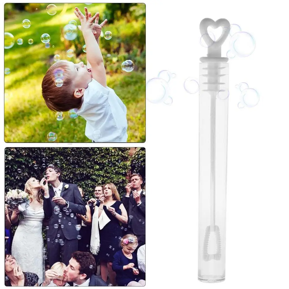 

100pcs Love Heart Wand Tube Bubble Soap Bottle Playing Fun kid Wedding Decor Compact and Portable Carry Convenient Outdoor Toys