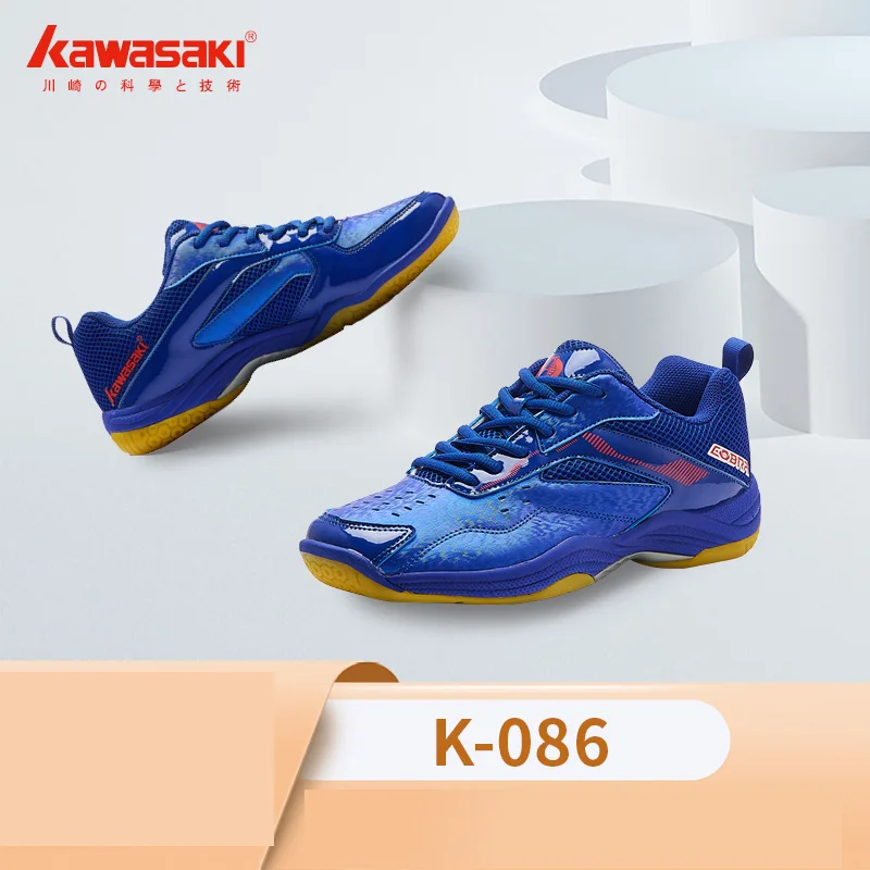 Kawasaki Sport Shoes Badminton Shoes  2021 Breathable Anti-Slippery Sport Tennis Shoes for Men Women Zapatillas Sneaker K-086