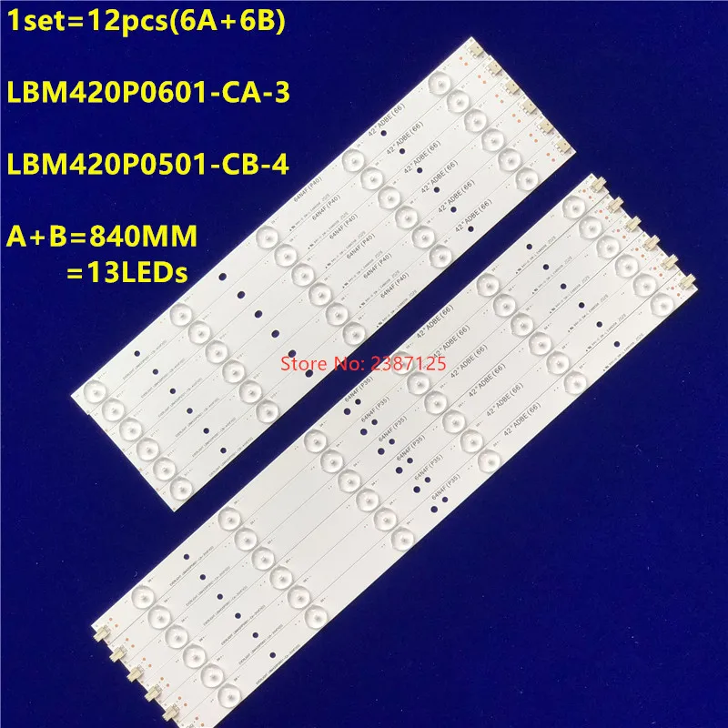Светодиодный Подсветка для цифрового фотоаппарата Panasonic 42PFL3208H/12 42PFL3108K/12 LBM420P0601 CA 3