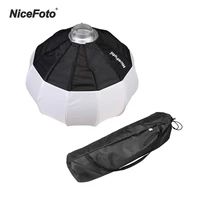 nicefoto 50cm 20inch foldable lantern style softbox with bowens mount quick install portable for speedlite studio strobe flash