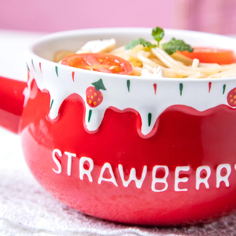Japanese-Style Dinner Plate Bowl Set Ceramic Design With Handle Cutlery Cake Fruit And Vegetable Salad | Дом и сад