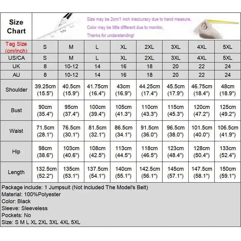 Women Jumpsuits Sexy Sleevelesss Playsuits Vintage Rompers Office Ladies Overalls Long Pants VONDA Female Trousers Pus Size images - 6