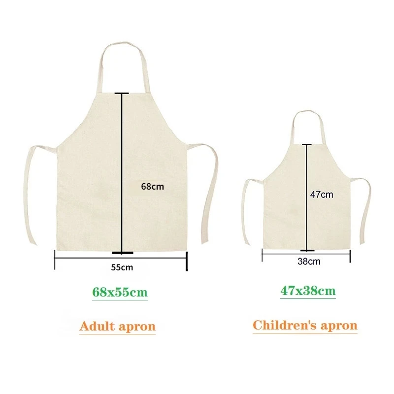 Фартуки кухонные с мультипликационным изображением еды для женщин и мужчин