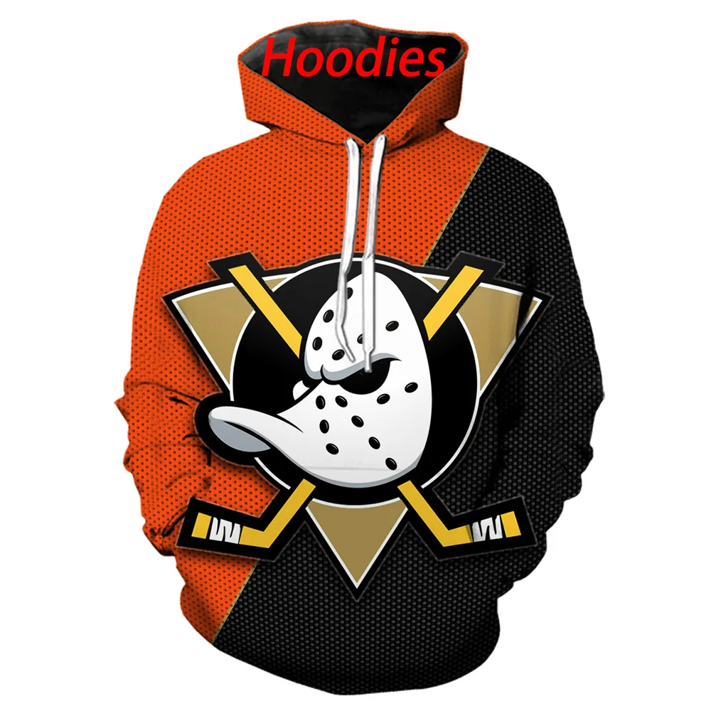 

Men's And Women's Favorite Sports Series Hoodie Anaheim Duck Team Uniform Ice Hockey Game Autumn / Winter Essential Coat