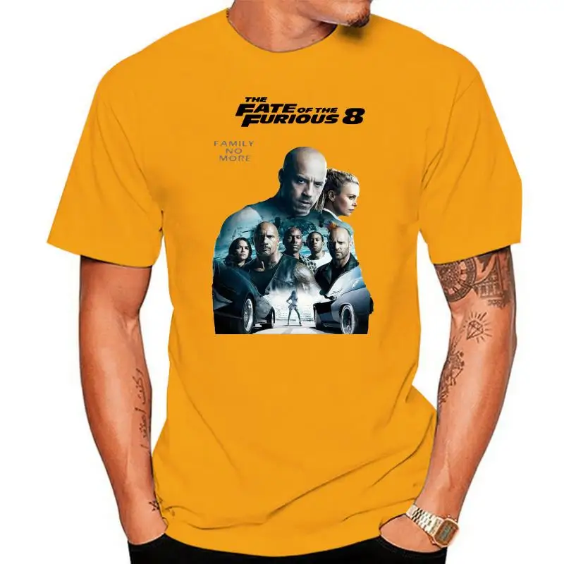 

The Fate of the Furious Movie T-shirt Fast 8 Car T Shirt Men's Printed High Quality Tops Tees Male T-shirt Clothing