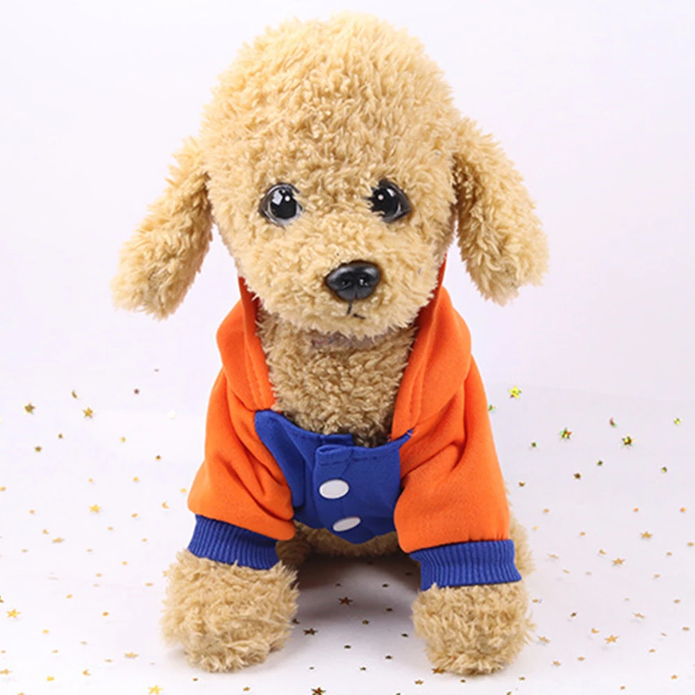 Полосатая толстовка с капюшоном для питомцев одежда щенков и кошек чихуахуа