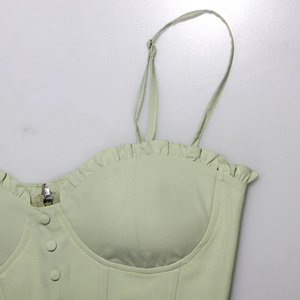 

Corset Top Y2k Women 2021 New Arrivals Floral Sexy Corset Top Yellow Female Crop Top for Party Club