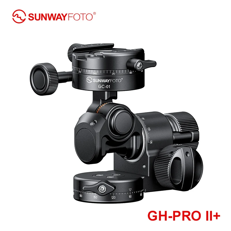 

SUNWAYFOTO GH-PRO II + plus newest tripod gear head panoramic head for DSLR camera panorama head arca swiss quick release plate