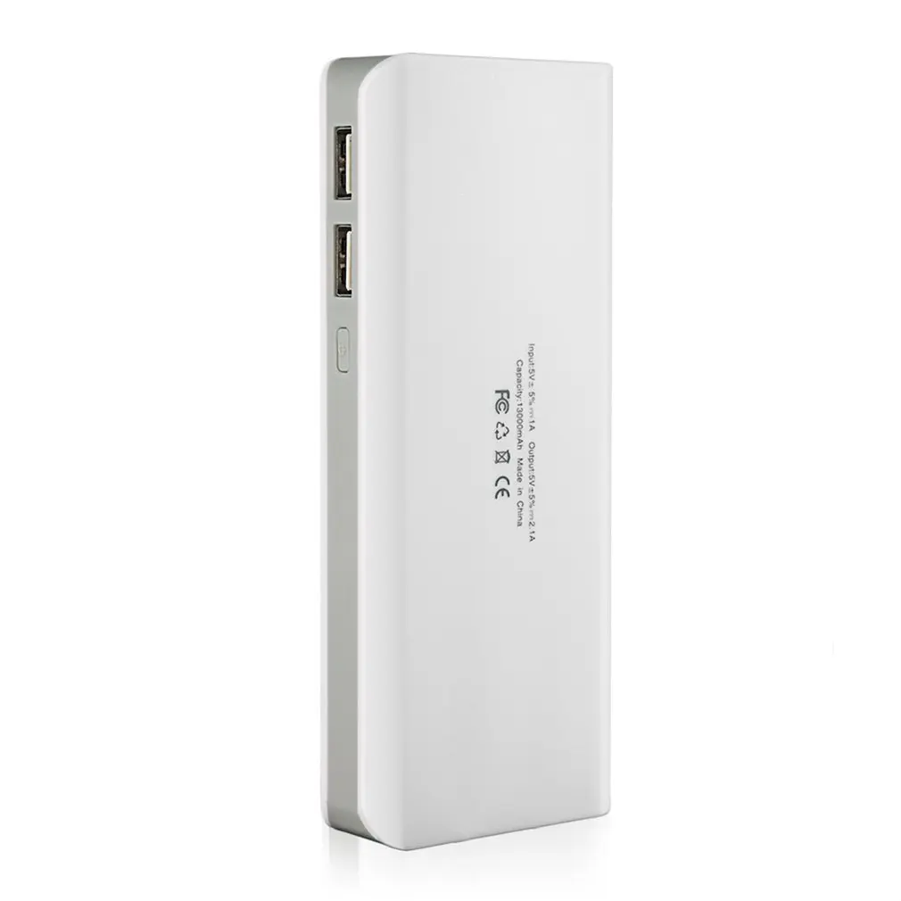 

13000mah Power Bank Case External Batteries Portable Mobile Phone Backup Bank with Two USB Interface Charger Portable Power Bank