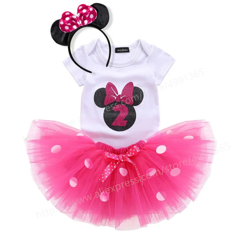 Baby Girl Clothes 2nd Birthday Dress Outfits 2 Years Girls Boutique Clothing Christening Dresses For Toddler Girls