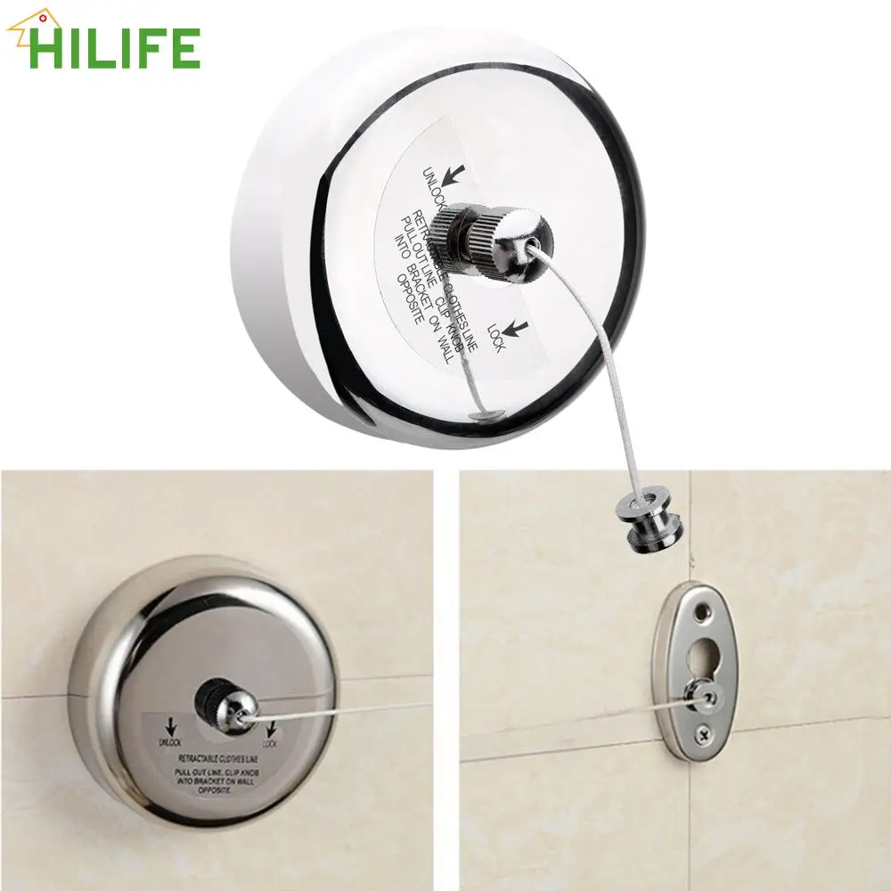 

Retractable Clotheslines Stainless Steel Home Storage Portable Clothes Dryer Organiser Laundry Hanger