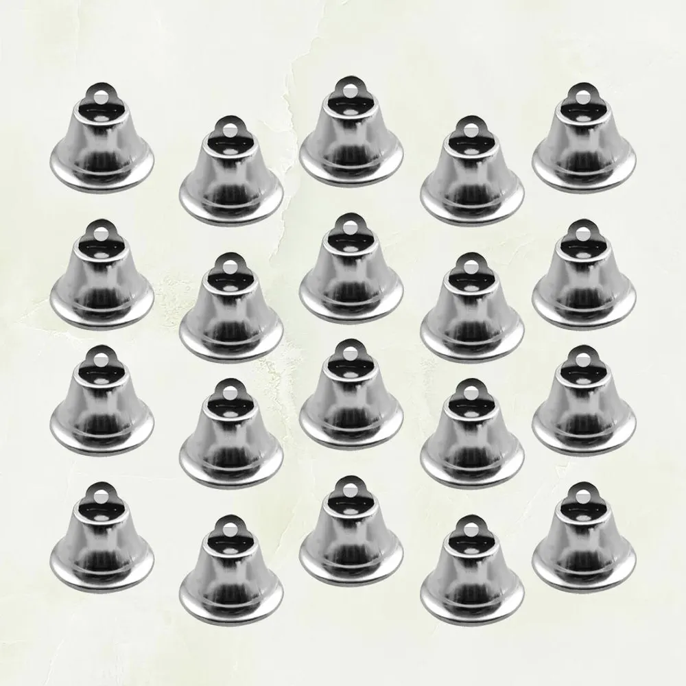 

20PCS 2.1cm Small Jingle Bells Metal Bell Xmas Decor Pendants Jewelry Ornaments for Party Christmas Tree DIY Crafts (Silver)
